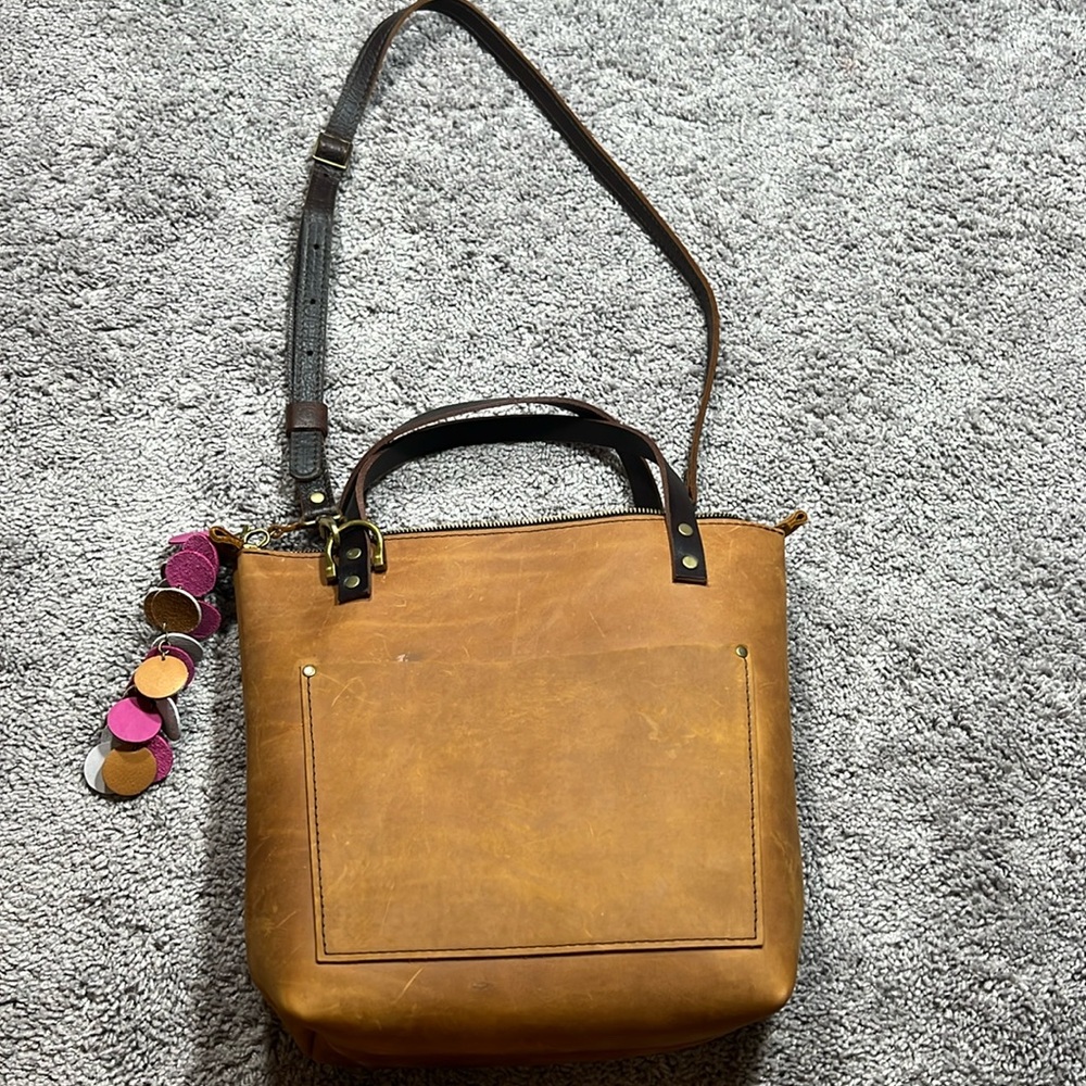 Small Dakota Zippered Tote with altered handles
